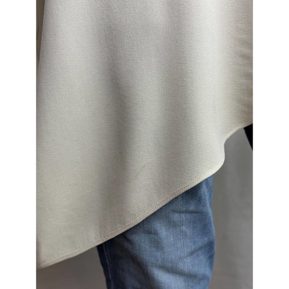 Eileen Fisher Womens Tunic Tank L Silk Ivory Scoop Neck Breathable Asymmetric - Picture 7 of 8